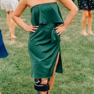 Lovers & Friends Emerald Green Strapless Dress